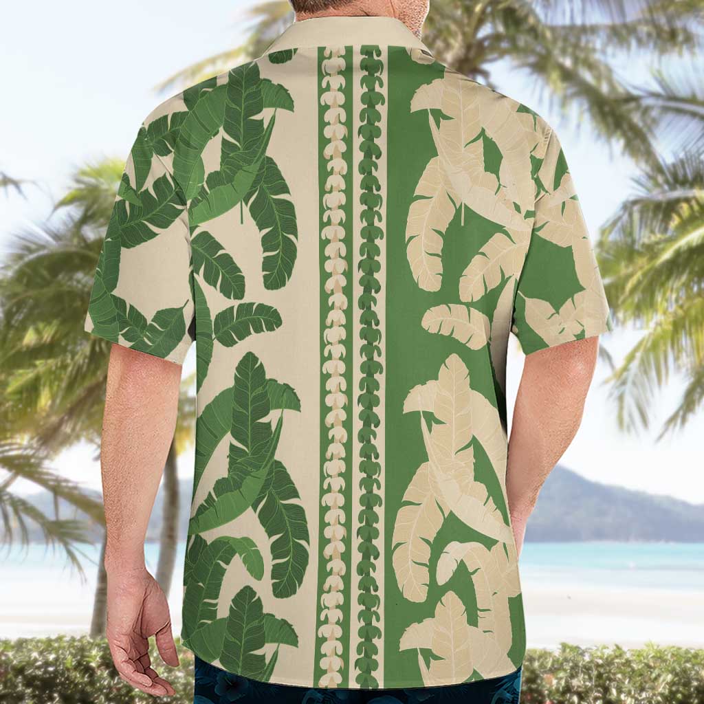 Hawaii Pua Kenikeni Lei Hawaiian Shirt With Lau Maia Green LT05 - Polynesian Pride