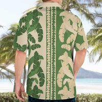 Hawaii Pua Kenikeni Lei Hawaiian Shirt With Lau Maia Green LT05 - Polynesian Pride