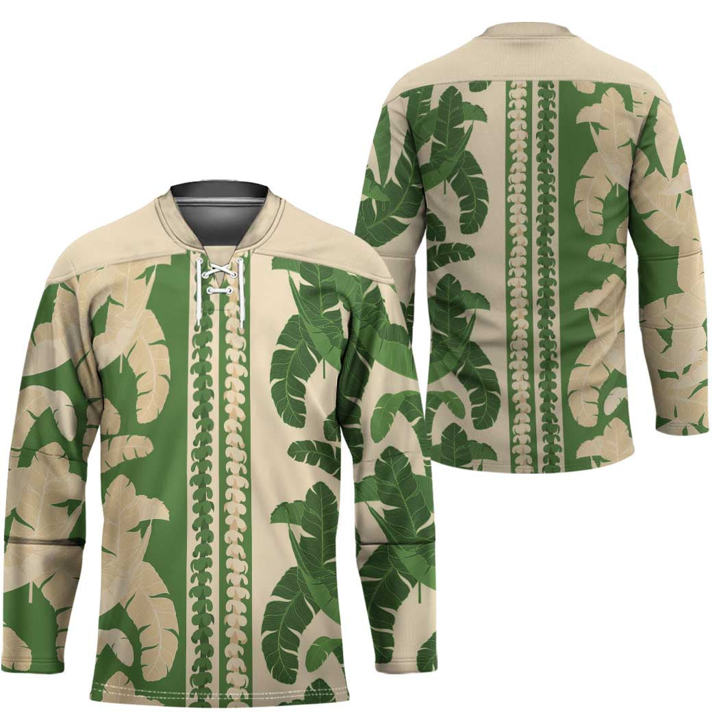 Hawaii Pua Kenikeni Lei Hockey Jersey With Lau Maia Green