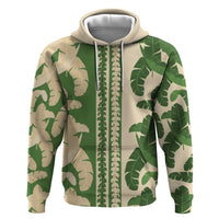 Hawaii Pua Kenikeni Lei Hoodie With Lau Maia Green LT05 Pullover Hoodie Green - Polynesian Pride