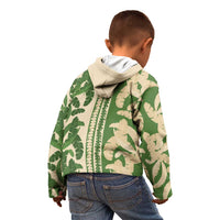 Hawaii Pua Kenikeni Lei Kid Hoodie With Lau Maia Green LT05 - Polynesian Pride