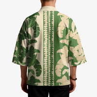 Hawaii Pua Kenikeni Lei Kimono With Lau Maia Green LT05 - Polynesian Pride