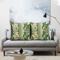 Hawaii Pua Kenikeni Lei Pillow Cover With Lau Maia Green LT05 - Polynesian Pride