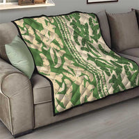 Hawaii Pua Kenikeni Lei Quilt With Lau Maia Green LT05 - Polynesian Pride
