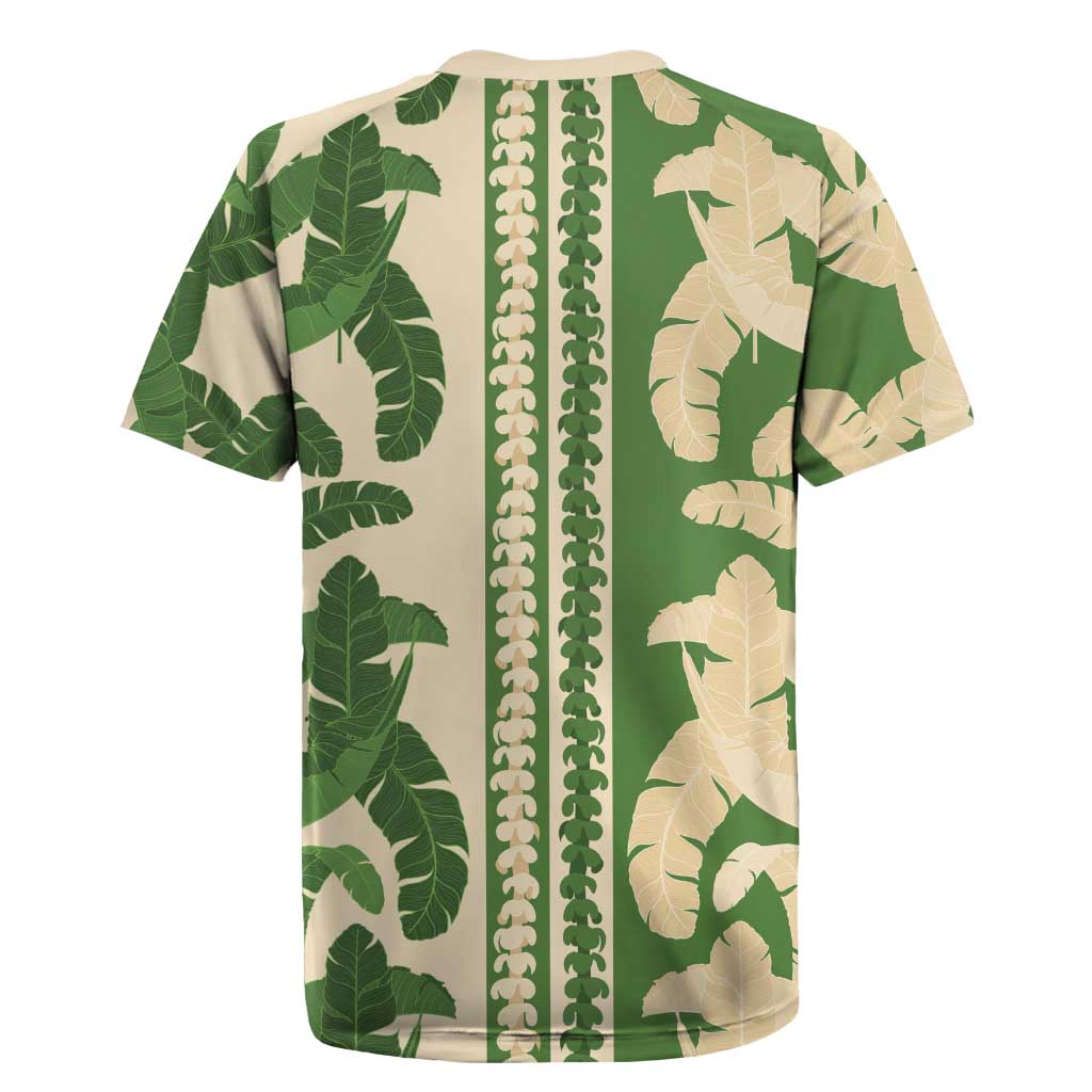 Hawaii Pua Kenikeni Lei Rugby Jersey With Lau Maia Green LT05 - Polynesian Pride