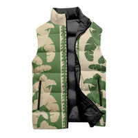 Hawaii Pua Kenikeni Lei Sleeveless Puffer Jacket With Lau Maia Green