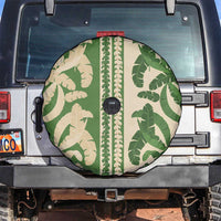 Hawaii Pua Kenikeni Lei Spare Tire Cover With Lau Maia Green LT05 Green - Polynesian Pride