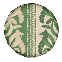 Hawaii Pua Kenikeni Lei Spare Tire Cover With Lau Maia Green LT05 - Polynesian Pride