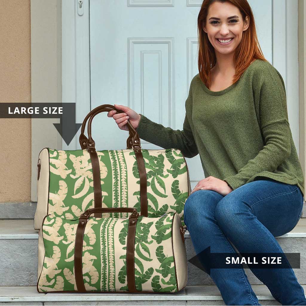 Hawaii Pua Kenikeni Lei Travel Bag With Lau Maia Green LT05 - Polynesian Pride