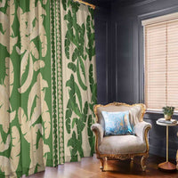 Hawaii Pua Kenikeni Lei Window Curtain With Lau Maia Green LT05 - Polynesian Pride
