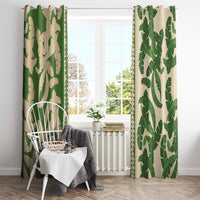 Hawaii Pua Kenikeni Lei Window Curtain With Lau Maia Green LT05 - Polynesian Pride