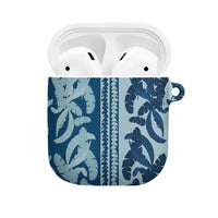 Hawaii Pua Kenikeni Lei AirPods Case With Lau Maia Royal Blue LT05 Blue - Polynesian Pride