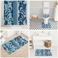 Hawaii Pua Kenikeni Lei Bathroom Set With Lau Maia Royal Blue LT05 - Polynesian Pride