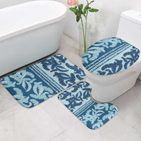 Hawaii Pua Kenikeni Lei Bathroom Set With Lau Maia Royal Blue LT05 - Polynesian Pride