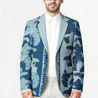 Hawaii Pua Kenikeni Lei Blazer With Lau Maia Royal Blue LT05 - Polynesian Pride