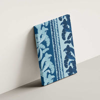 Hawaii Pua Kenikeni Lei Canvas Wall Art With Lau Maia Royal Blue LT05 - Polynesian Pride