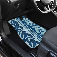 Hawaii Pua Kenikeni Lei Car Mats With Lau Maia Royal Blue LT05 - Polynesian Pride