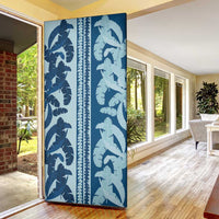 Hawaii Pua Kenikeni Lei Door Cover With Lau Maia Royal Blue LT05 - Polynesian Pride