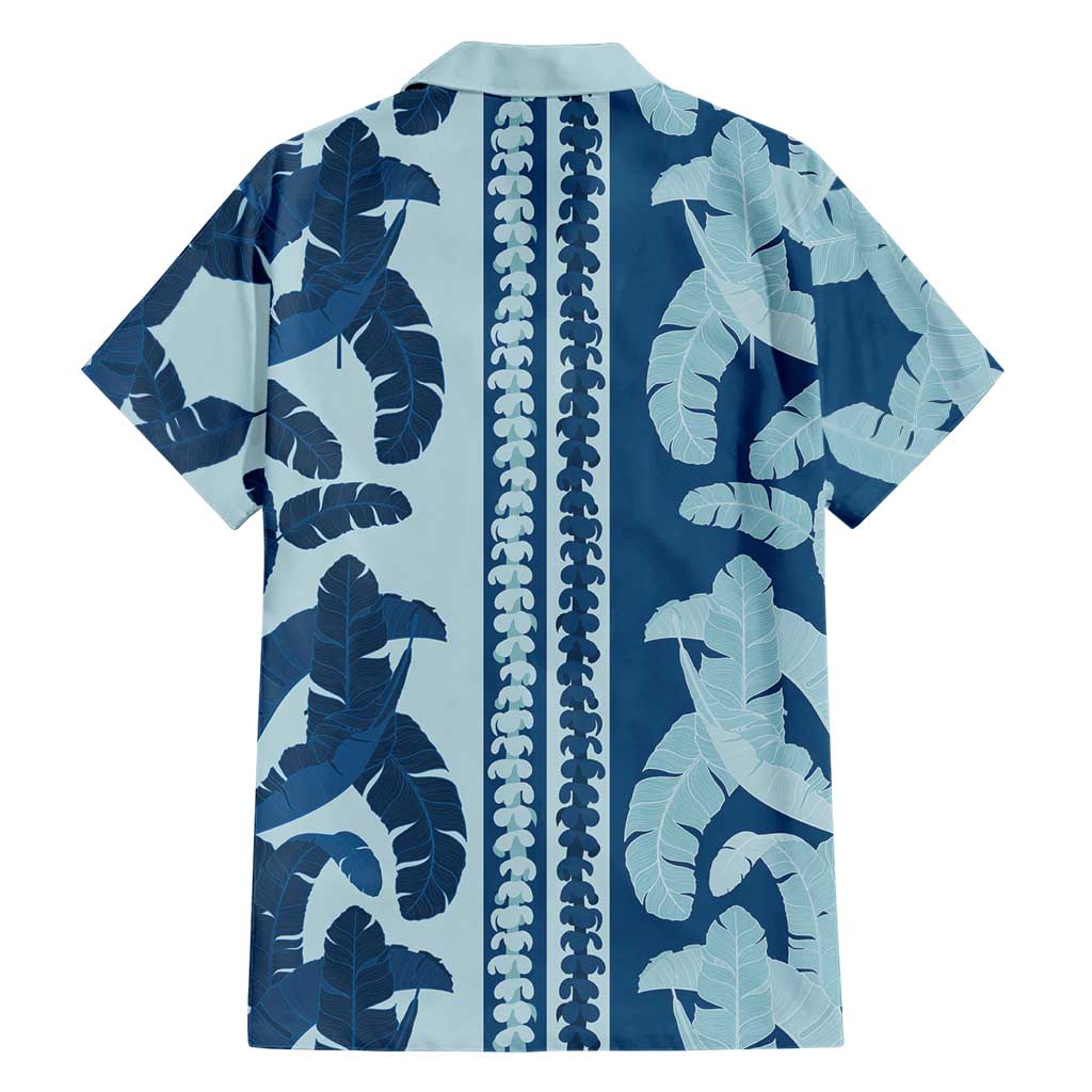 Hawaii Pua Kenikeni Lei Family Matching Long Sleeve Bodycon Dress and Hawaiian Shirt With Lau Maia Royal Blue