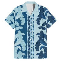 Hawaii Pua Kenikeni Lei Family Matching Summer Maxi Dress and Hawaiian Shirt With Lau Maia Royal Blue