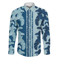 Hawaii Pua Kenikeni Lei Family Matching Summer Maxi Dress and Hawaiian Shirt With Lau Maia Royal Blue