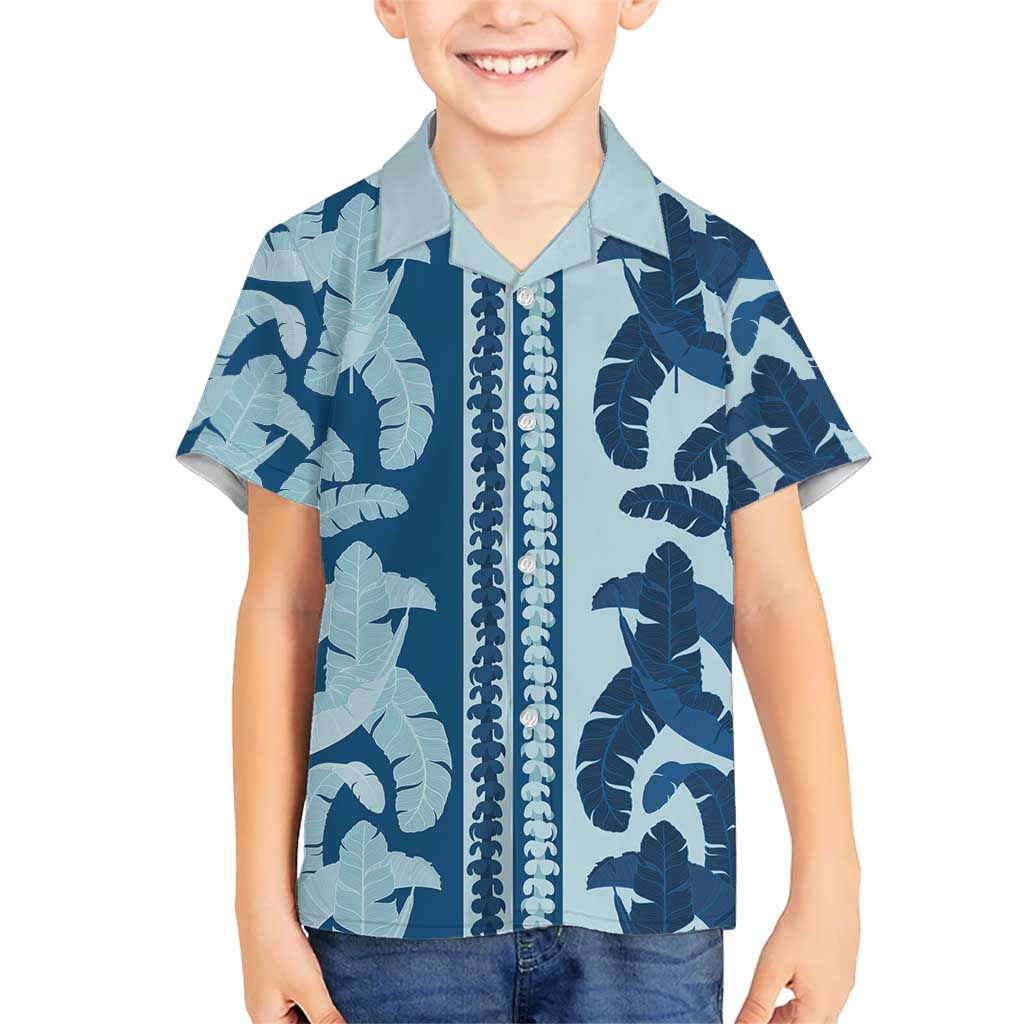 Hawaii Pua Kenikeni Lei Family Matching Tank Maxi Dress and Hawaiian Shirt With Lau Maia Royal Blue