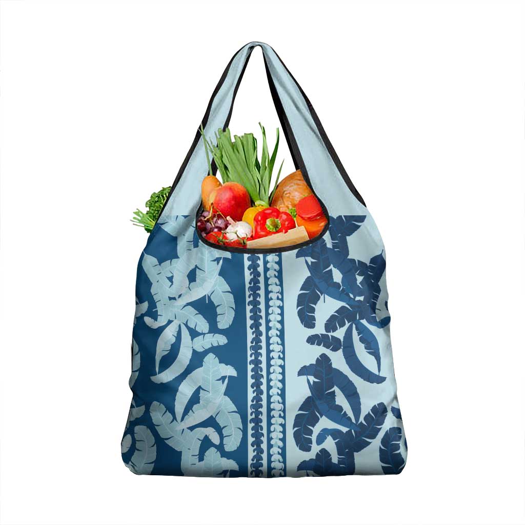Hawaii Pua Kenikeni Lei Grocery Bag With Lau Maia Royal Blue LT05 1-pack One Size Blue - Polynesian Pride