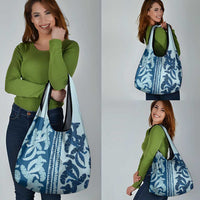 Hawaii Pua Kenikeni Lei Grocery Bag With Lau Maia Royal Blue LT05 - Polynesian Pride