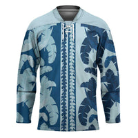 Hawaii Pua Kenikeni Lei Hockey Jersey With Lau Maia Royal Blue LT05 Unisex Blue - Polynesian Pride