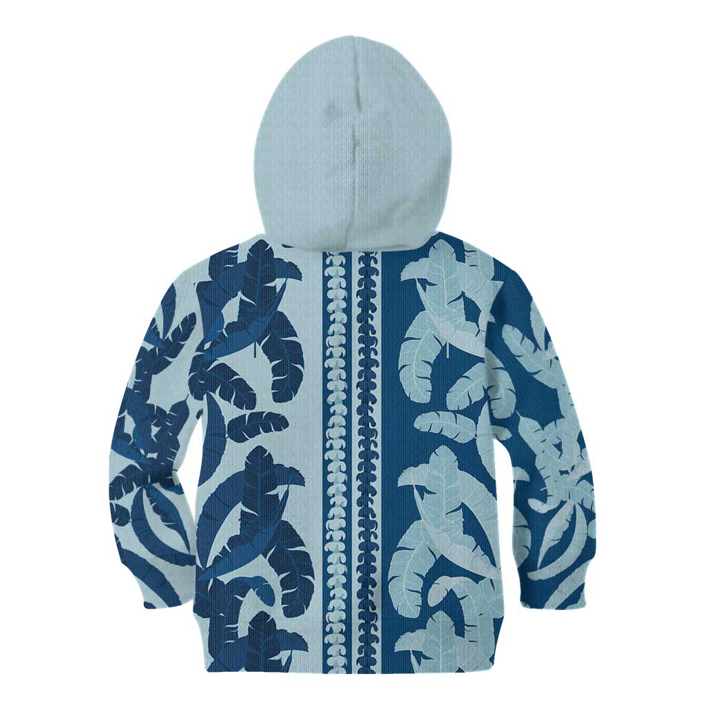 Hawaii Pua Kenikeni Lei Kid Hoodie With Lau Maia Royal Blue LT05 - Polynesian Pride