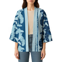 Hawaii Pua Kenikeni Lei Kimono With Lau Maia Royal Blue LT05 - Polynesian Pride