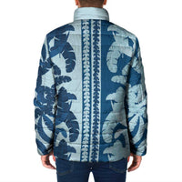 Hawaii Pua Kenikeni Lei Padded Jacket With Lau Maia Royal Blue LT05 - Polynesian Pride
