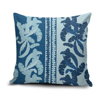 Hawaii Pua Kenikeni Lei Pillow Cover With Lau Maia Royal Blue LT05 Blue - Polynesian Pride