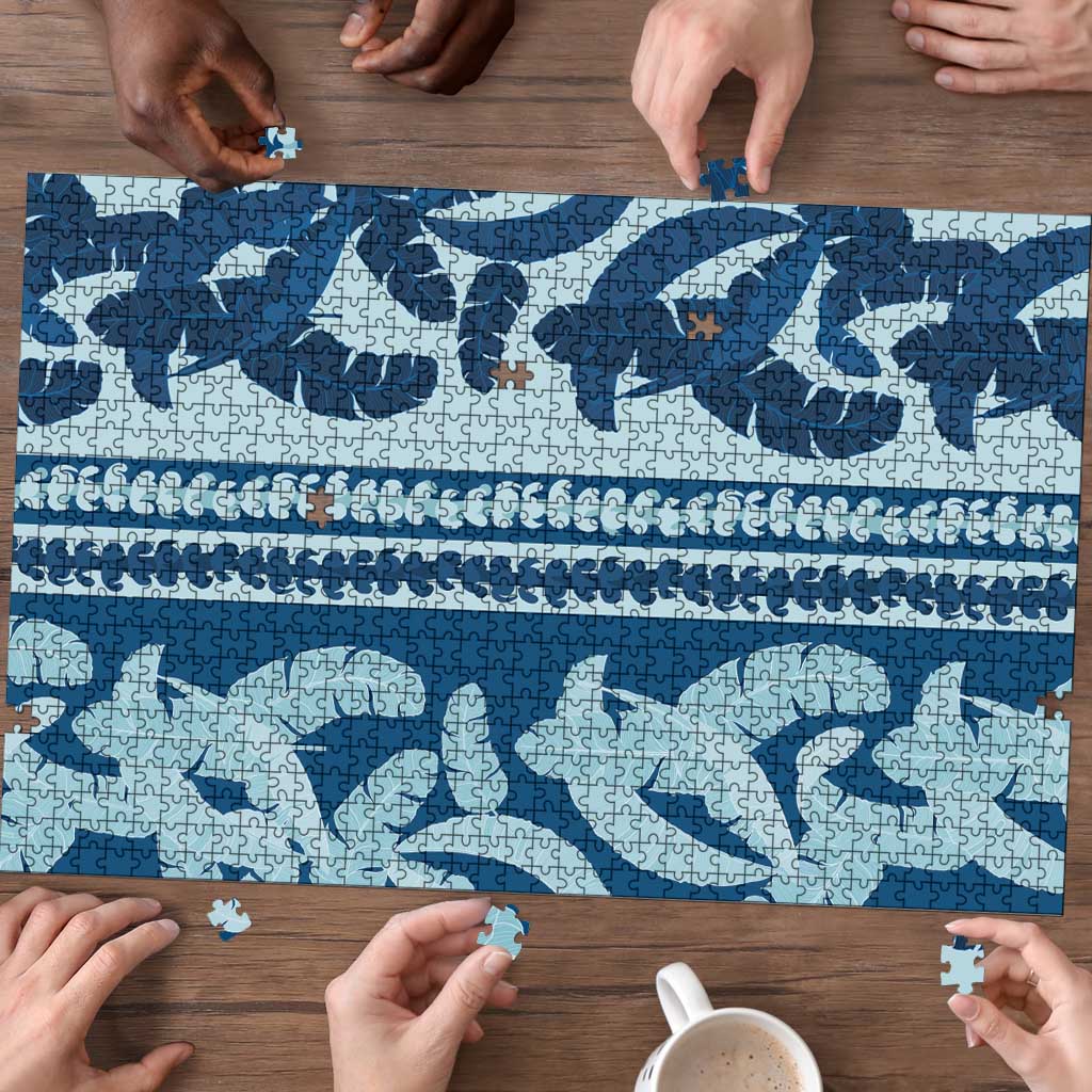 Hawaii Pua Kenikeni Lei Puzzle With Lau Maia Royal Blue LT05 - Polynesian Pride