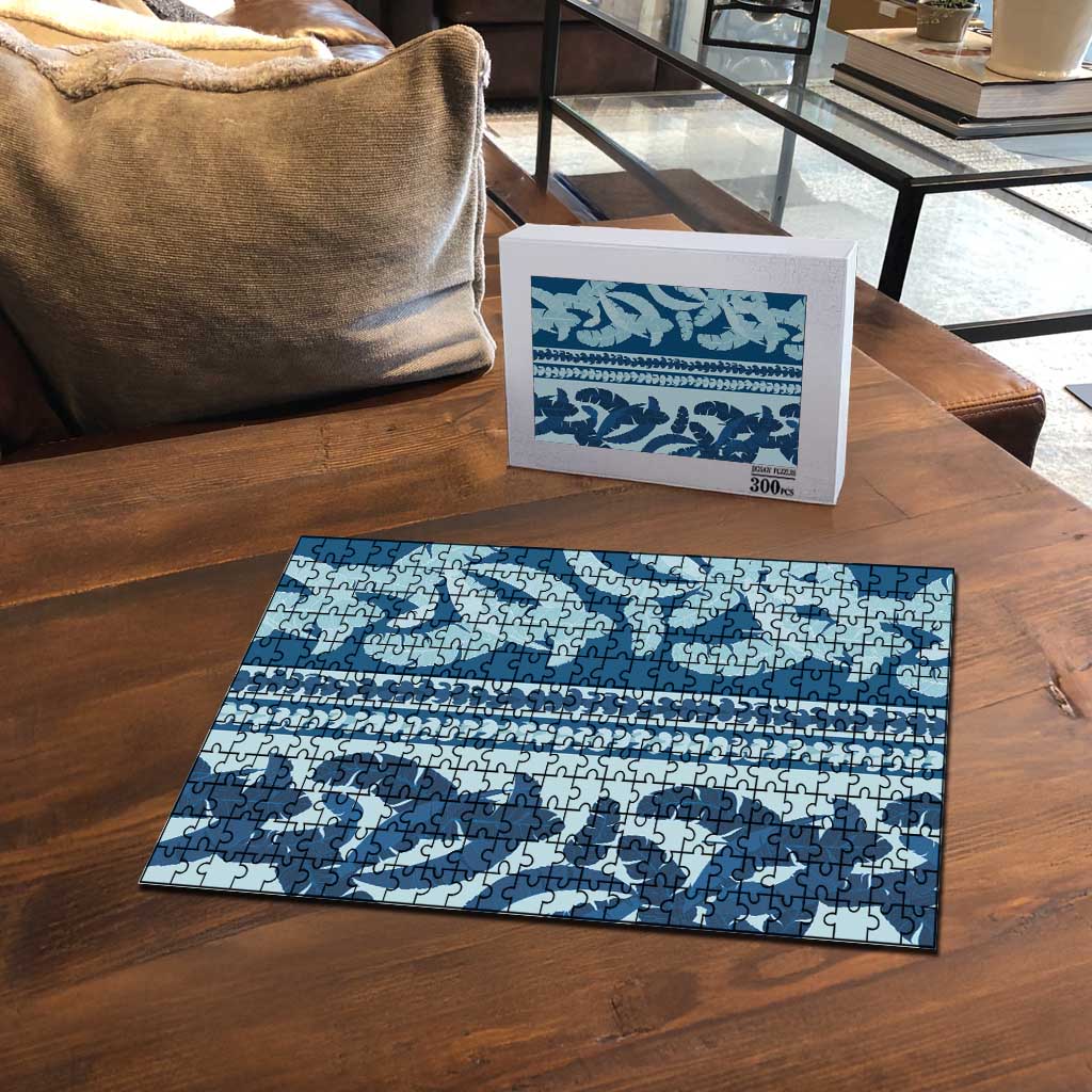 Hawaii Pua Kenikeni Lei Puzzle With Lau Maia Royal Blue LT05 - Polynesian Pride