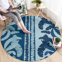 Hawaii Pua Kenikeni Lei Round Carpet With Lau Maia Royal Blue