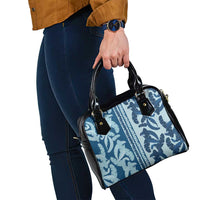 Hawaii Pua Kenikeni Lei Shoulder Handbag With Lau Maia Royal Blue LT05 - Polynesian Pride