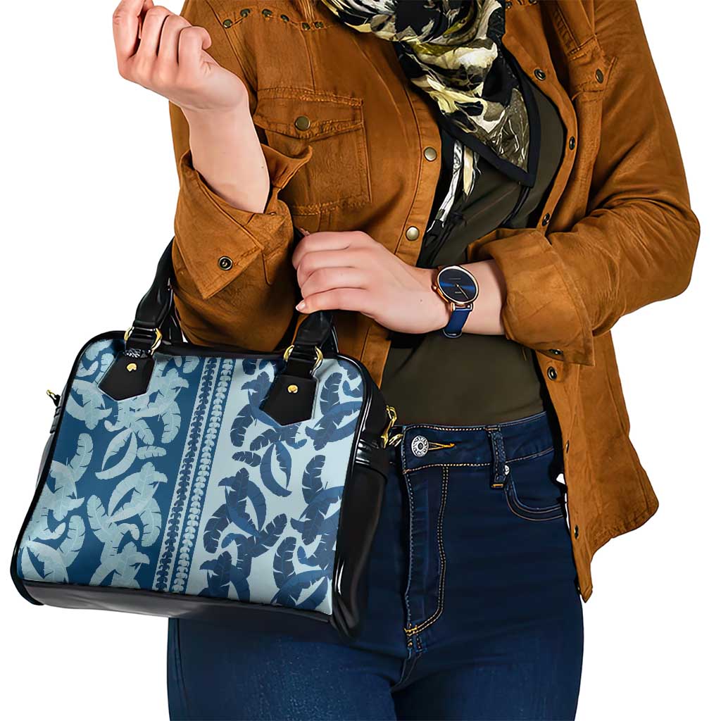 Hawaii Pua Kenikeni Lei Shoulder Handbag With Lau Maia Royal Blue LT05 - Polynesian Pride