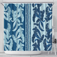 Hawaii Pua Kenikeni Lei Shower Curtain With Lau Maia Royal Blue LT05 - Polynesian Pride