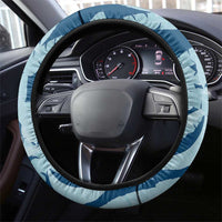 Hawaii Pua Kenikeni Lei Steering Wheel Cover With Lau Maia Royal Blue LT05 - Polynesian Pride