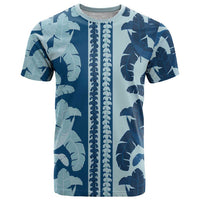 Hawaii Pua Kenikeni Lei T Shirt With Lau Maia Royal Blue LT05 Blue - Polynesian Pride
