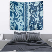 Hawaii Pua Kenikeni Lei Tapestry With Lau Maia Royal Blue LT05 - Polynesian Pride