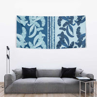 Hawaii Pua Kenikeni Lei Tapestry With Lau Maia Royal Blue LT05 - Polynesian Pride