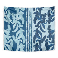 Hawaii Pua Kenikeni Lei Tapestry With Lau Maia Royal Blue LT05 - Polynesian Pride