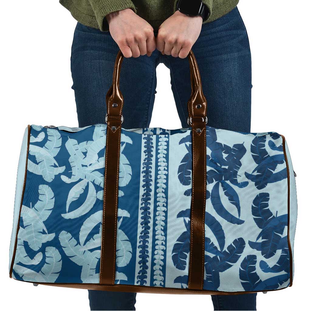Hawaii Pua Kenikeni Lei Travel Bag With Lau Maia Royal Blue