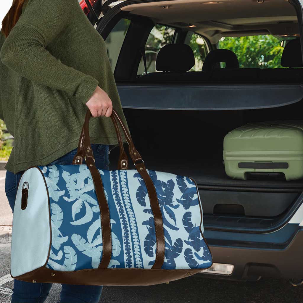 Hawaii Pua Kenikeni Lei Travel Bag With Lau Maia Royal Blue LT05 - Polynesian Pride