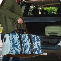 Hawaii Pua Kenikeni Lei Travel Bag With Lau Maia Royal Blue LT05 - Polynesian Pride