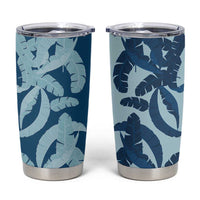 Hawaii Pua Kenikeni Lei Tumbler Cup With Lau Maia Royal Blue LT05 Blue - Polynesian Pride