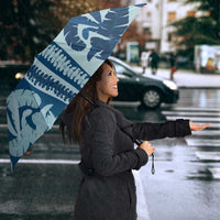Hawaii Pua Kenikeni Lei Umbrella With Lau Maia Royal Blue LT05 - Polynesian Pride