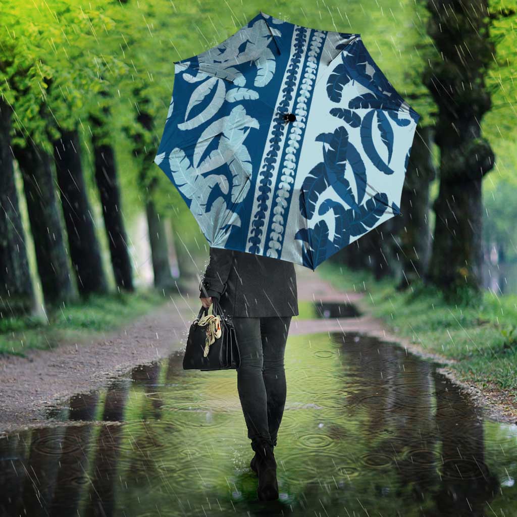 Hawaii Pua Kenikeni Lei Umbrella With Lau Maia Royal Blue LT05 - Polynesian Pride